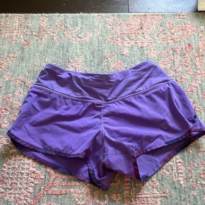 old limited addition purple speed up shorts.